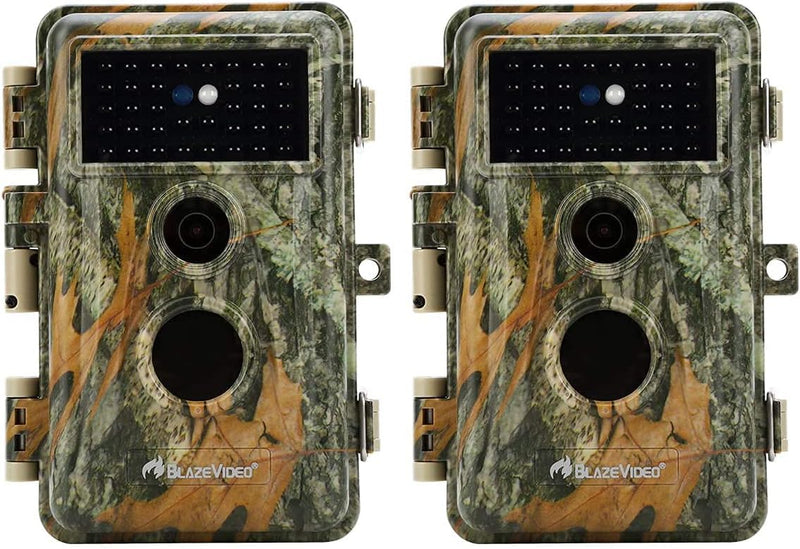 2tlg. Wildkamera Fotofalle Beute Kamera JagdKamera, 32MP HD Video, 36pcs IR LED No-Glow Nachtsicht W