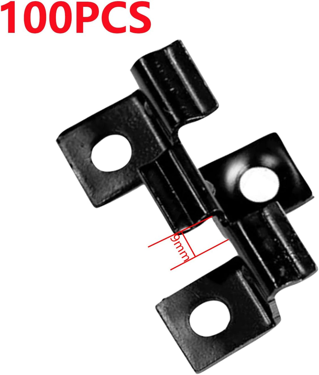 100 Stück WPC Clips Edelstahl, Terrassenclips Clips Klammer WPC Dielen Befestigungsclips (9mm), 9mm