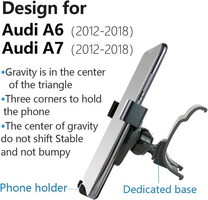 Audi 2012–2018 A6 A7 S6 S7 RS6 RS7 Allroad Auto Handyhalterung Auto Zubehör Navigation Halterung Inn