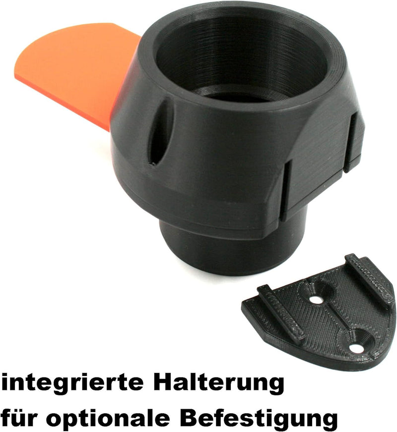edaltec Absperrschieber Muffe Blastgate Luftschieber DN50 Absauganlage HT50 Sperrschieber Luftreguli