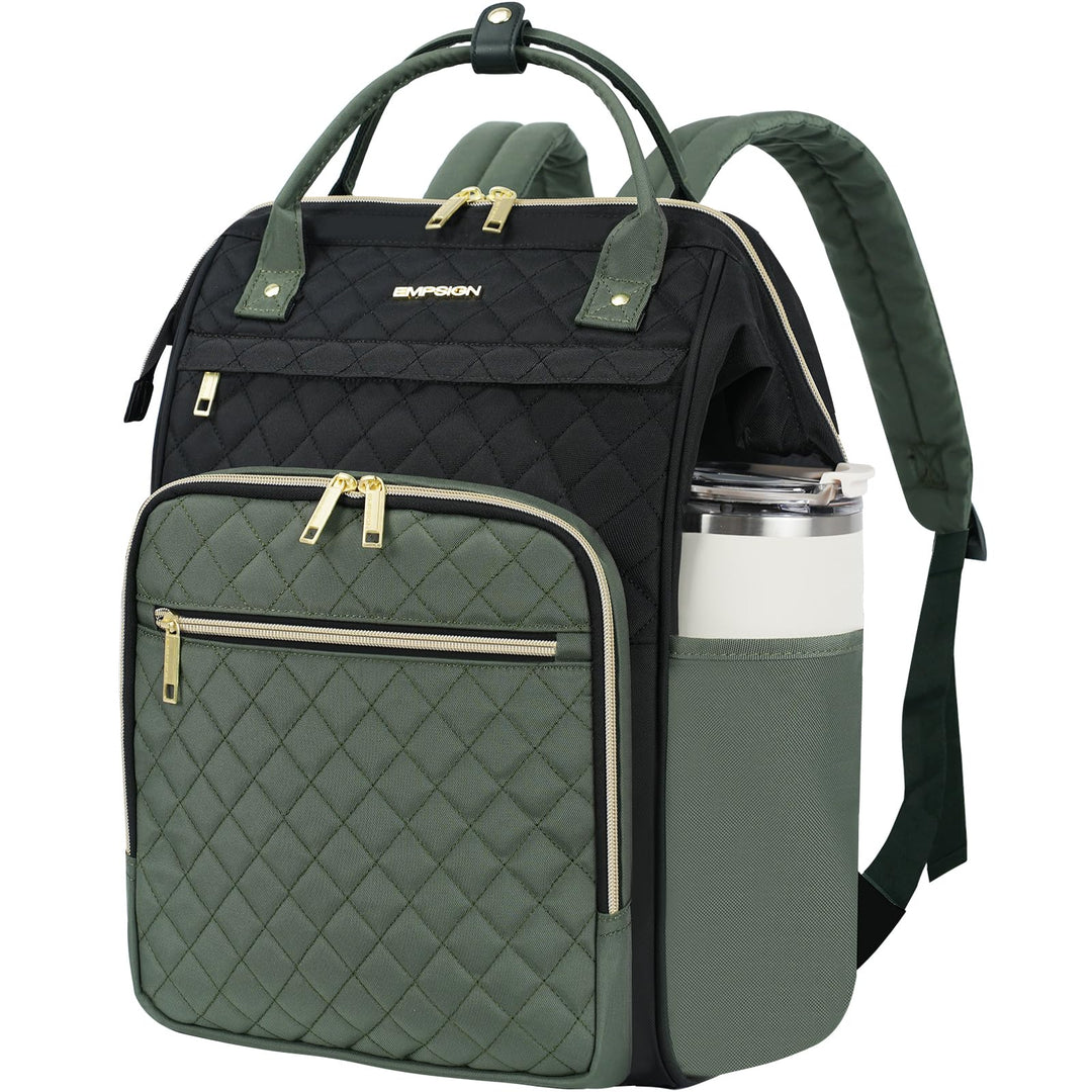 EMPSIGN 17-Zoll-Laptop-Rucksack für Damen, ideal für Arbeit, Reisen und Uni, geräumig, wasserabweise