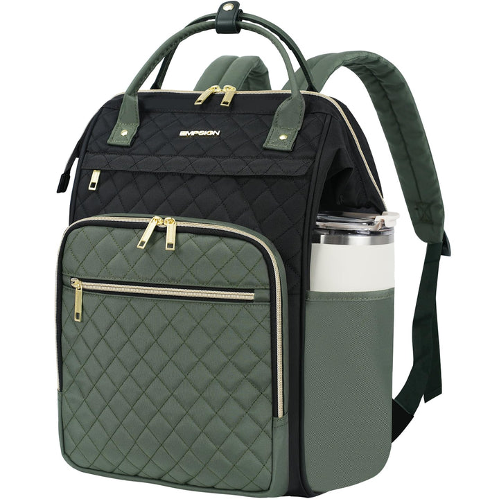 EMPSIGN 17-Zoll-Laptop-Rucksack für Damen, ideal für Arbeit, Reisen und Uni, geräumig, wasserabweise