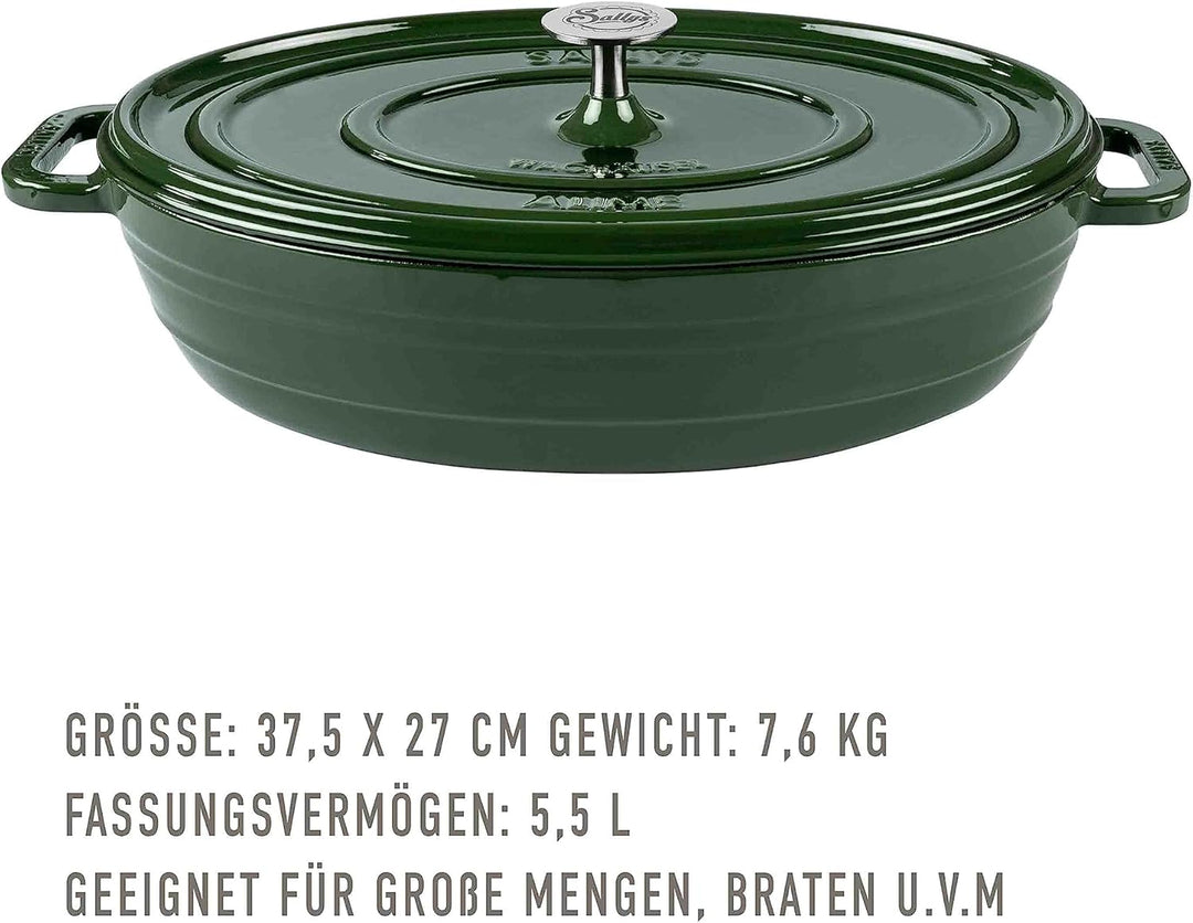 Sallys Gusseisenbräter Alime (Hunter Green Majolika), Hunter Green Majolika