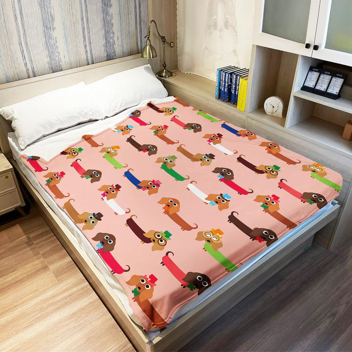 YISUMEI Decke Herrliche Dackel Kuscheldecken Weich Flanell Fleecedecke Bettüberwurf(150x200cm) 150 x