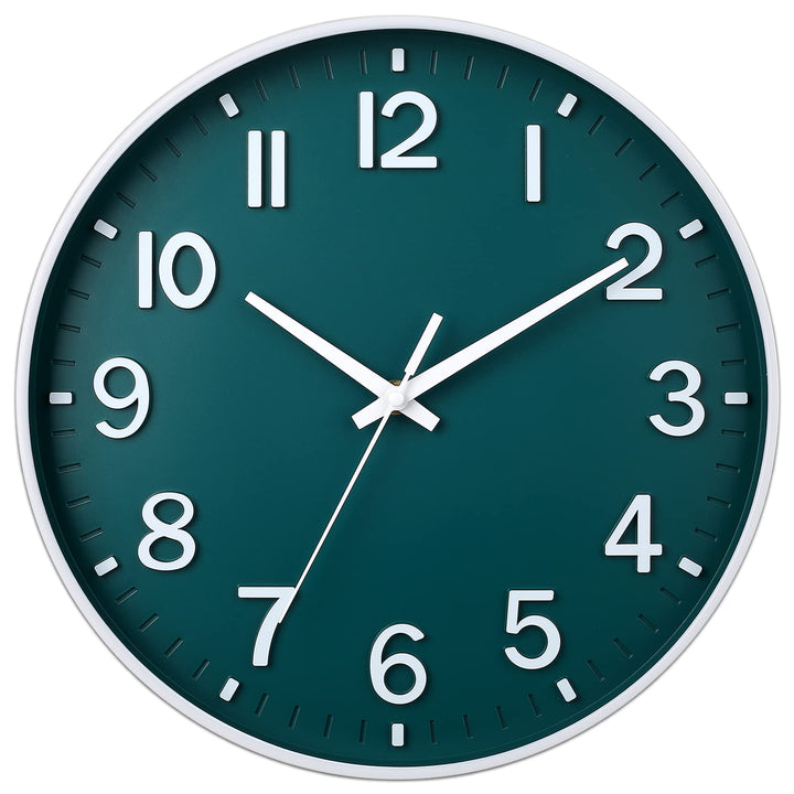 HZDHCLH 30cm Lautlos Wanduhr Schleichende Sekunde mit Arabisch Ziffer ohne Ticken für Dekoration Woh
