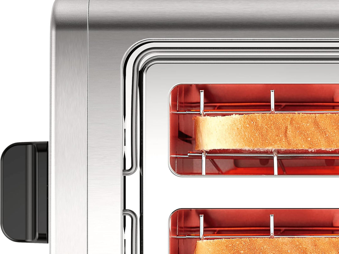Bosch Elettrodomestici TAT3P420 Kompakter DesignLine Toaster, 970 W, Edelstahl