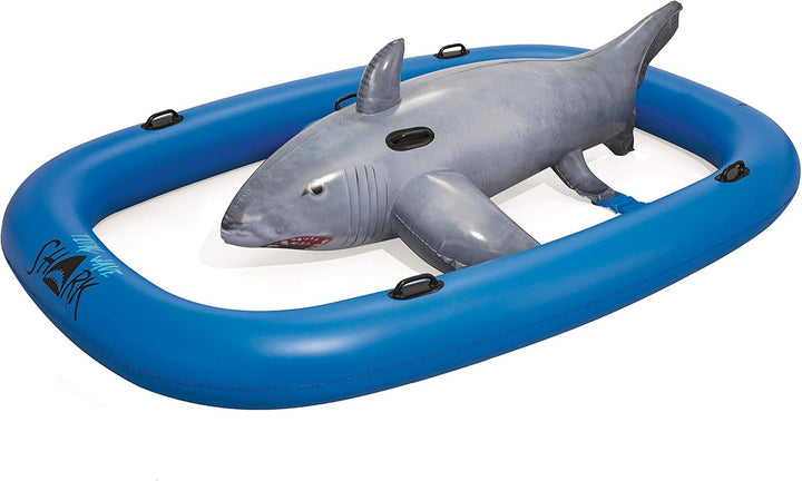 Bestway Haifisch 297 x 188 x 71 cm, aufblasbares Schwimmtier mit extra viel Platz