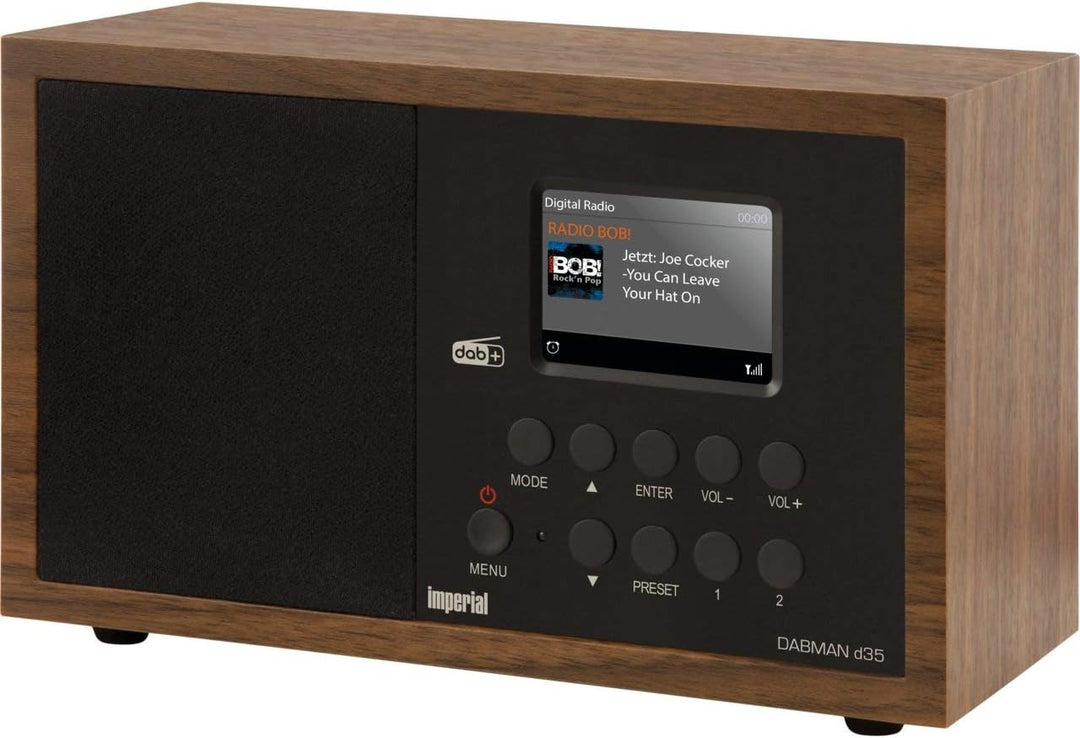 Imperial Dabman d 35 Digitalradio (Mono, DAB+ / DAB/UKW, inkl. Netzteil) Braun ohne Bluetooth, ohne