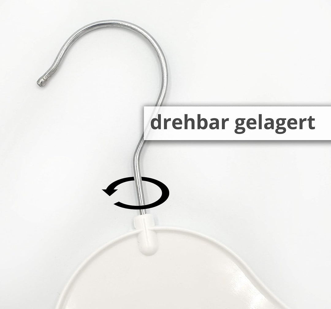 Kleiderbügel Set A43 75 Stück weiss drehbarer Garderoben Bügel Kleiderschrank platzsparend für Hemde