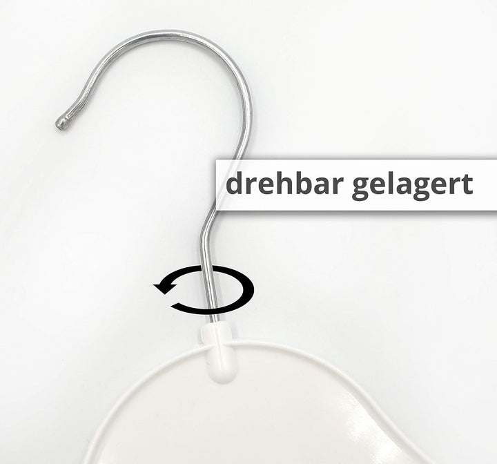 Kleiderbügel Set A43 75 Stück weiss drehbarer Garderoben Bügel Kleiderschrank platzsparend für Hemde