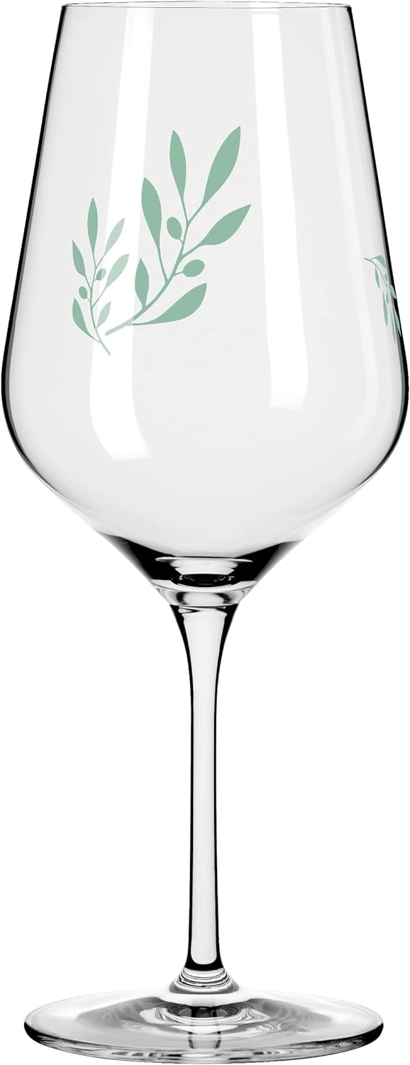 RITZENHOFF 3921001 Rotweinglas 500 ml 2er Set – Organix Nr. 1 – organische Farbe Grün, 45% recycelte
