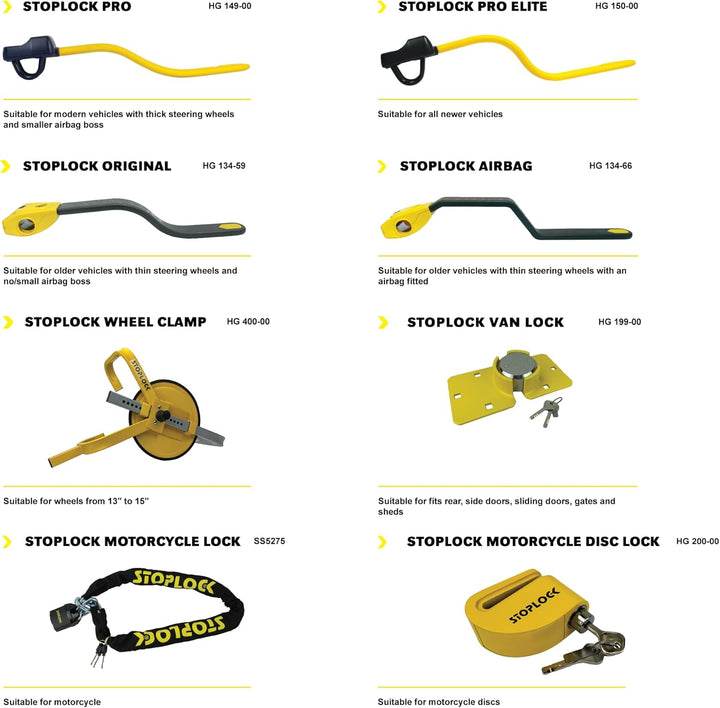 Stoplock Original Lenkrad-Wegfahrsperre für Pkw und andere Fahrzeuge HG 134-59 - sichere Diebstahlsi