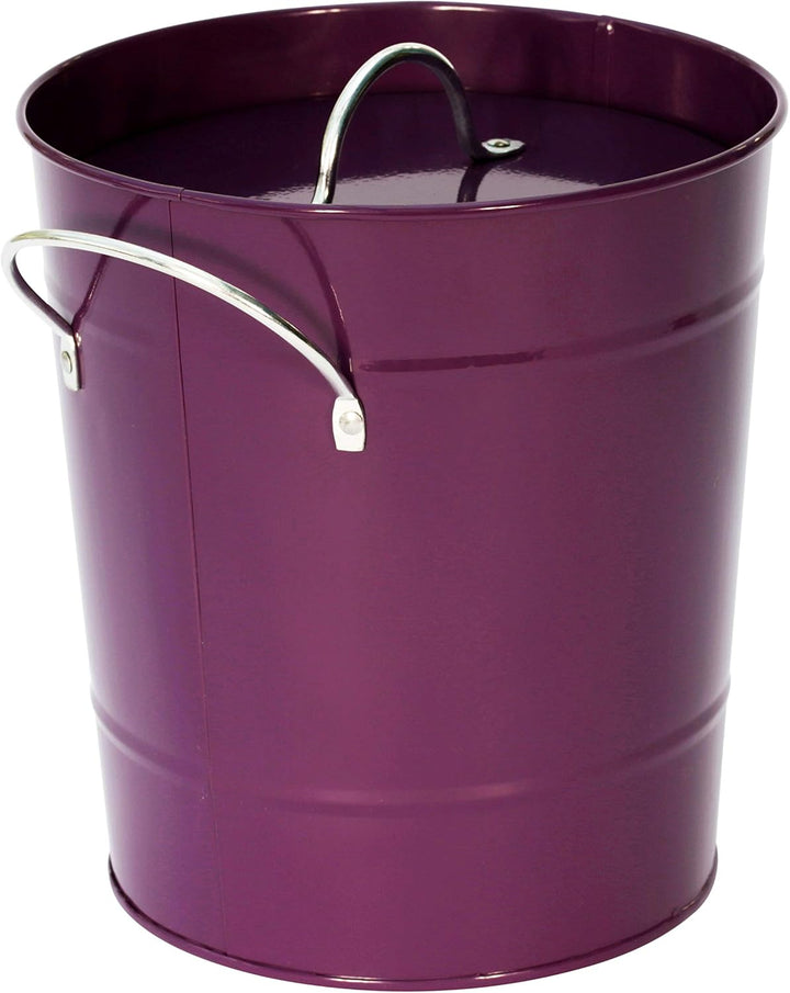 Komposteimer aus verzinktem Stahl (pulverbeschichtet) mit Zink-Griffen, Inneneimer aus Kunststoff, v