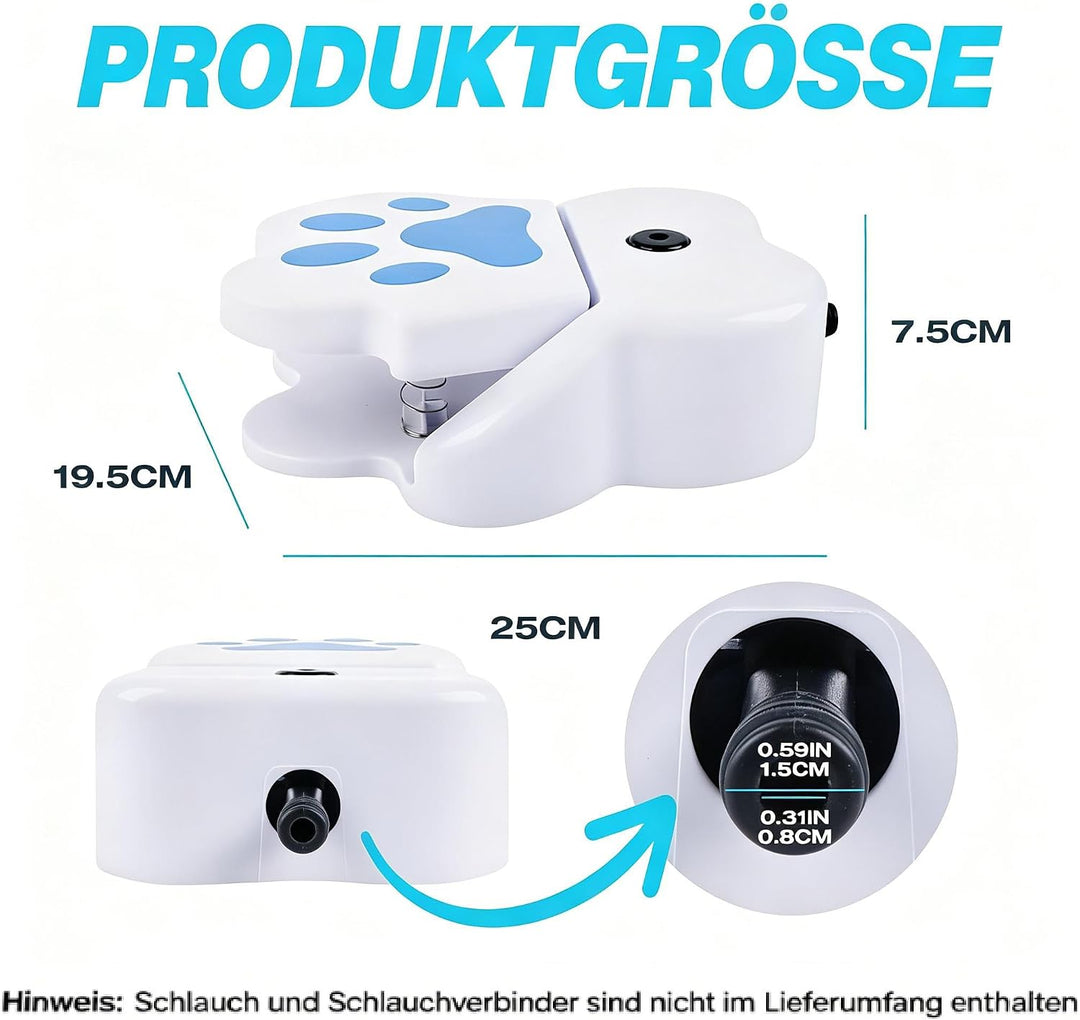 WADY Hunde Trinkbrunnen Outdoor - Automatischer Wasserspender mit Sprinkler für Hunde, Hydration Sta