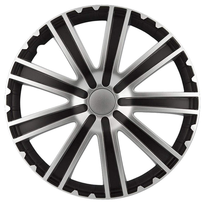 AUTO-STYLE Satz Radzierblenden Toro 16-Zoll Schwarz/Silber 16-inch, 16-inch
