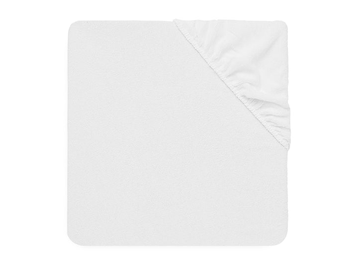 Jollein 550-507-00100 Spannlaken Frottee wasserdicht, 60 x 120 cm, weiss Small Single White, Small S