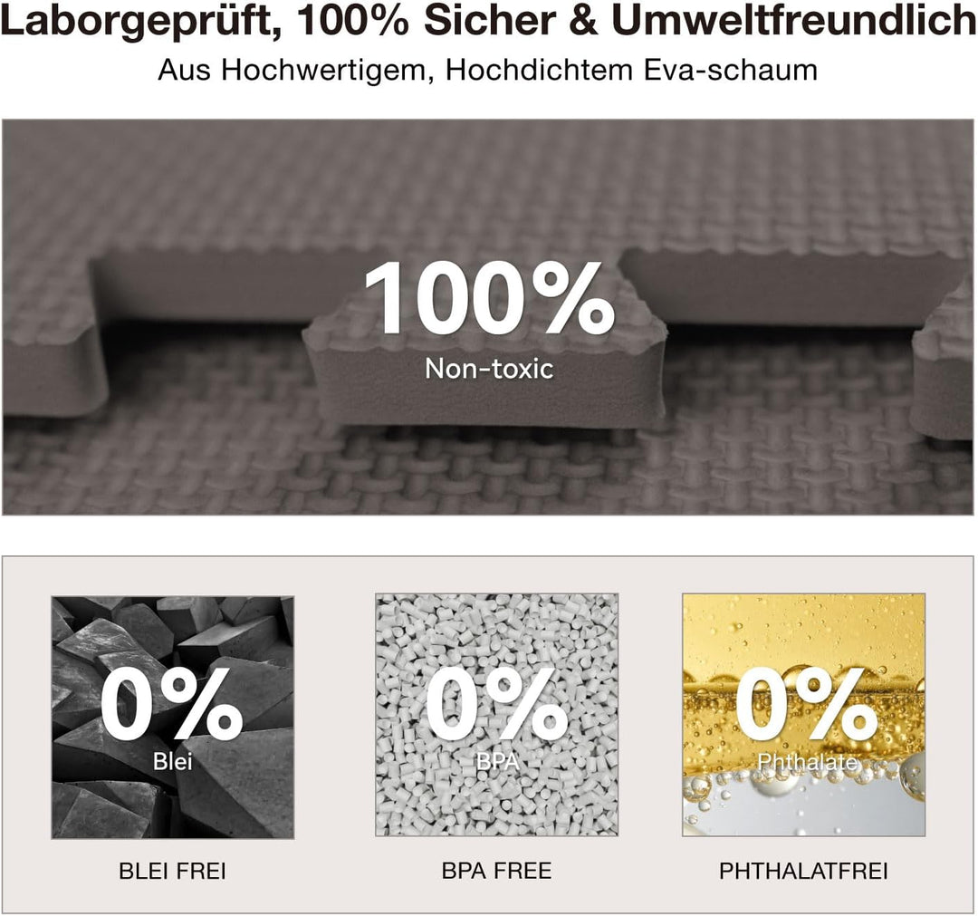 AIRHOP Bodenschutzmatte Fitness Matte Extra Dicke Bodenmatten, rutschfeste Schutzmatten Fitnessraum,