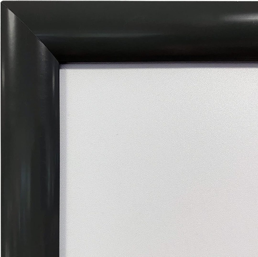 DisplayLager 10'er Sparpack Schwarz DIN A4 Klapprahmen mit 25mm Aluminium Profil, Entspiegelter Schu