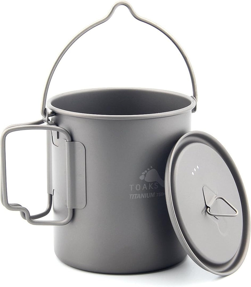 TOAKS Titan 750ml Kochtopf mit Bail Handle (750ml[POT-750-BH])