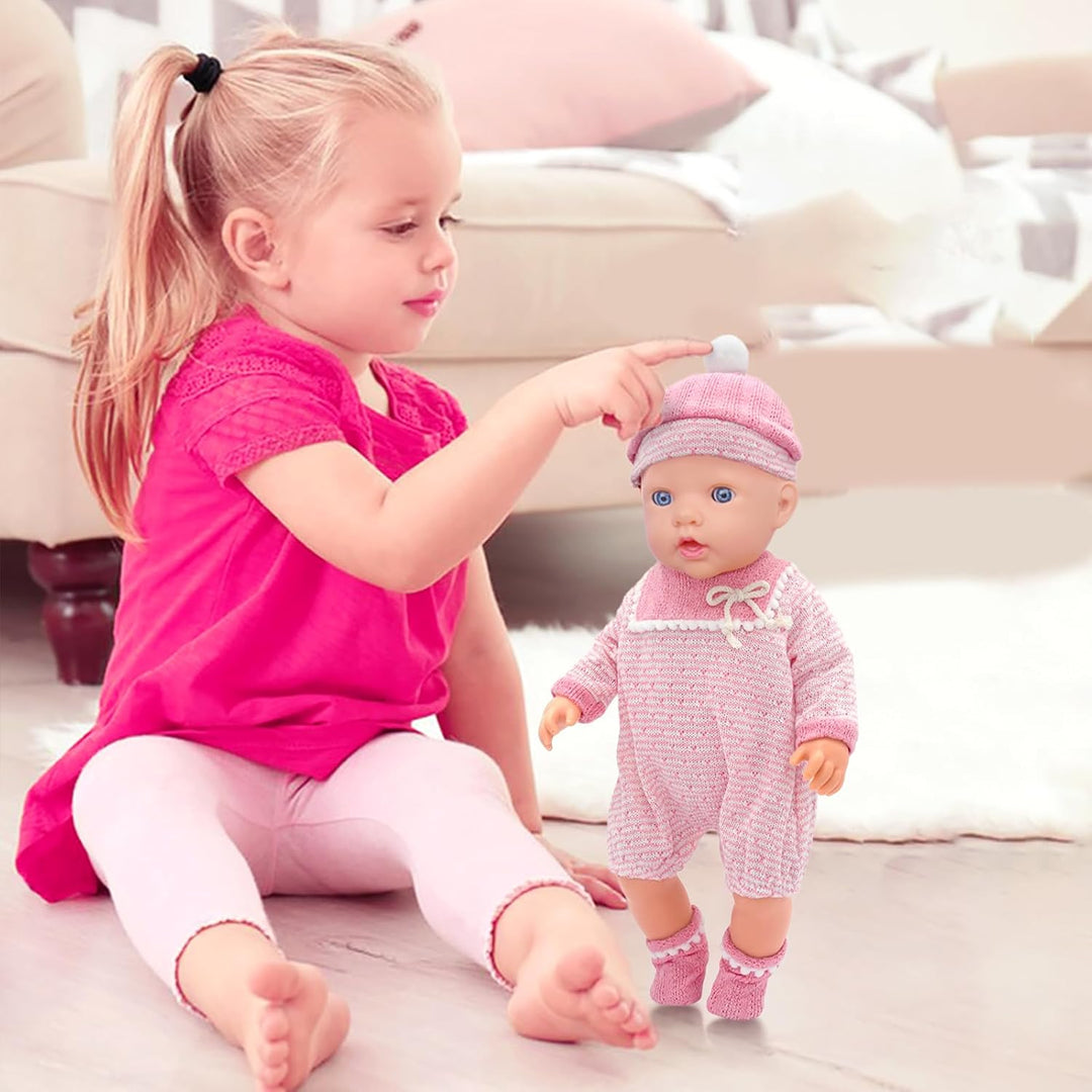 3 Komplette Outfits Puppenkleidung Puppen Set für 35-45 cm und 14-18 Zoll Puppen Enthält Strampler,