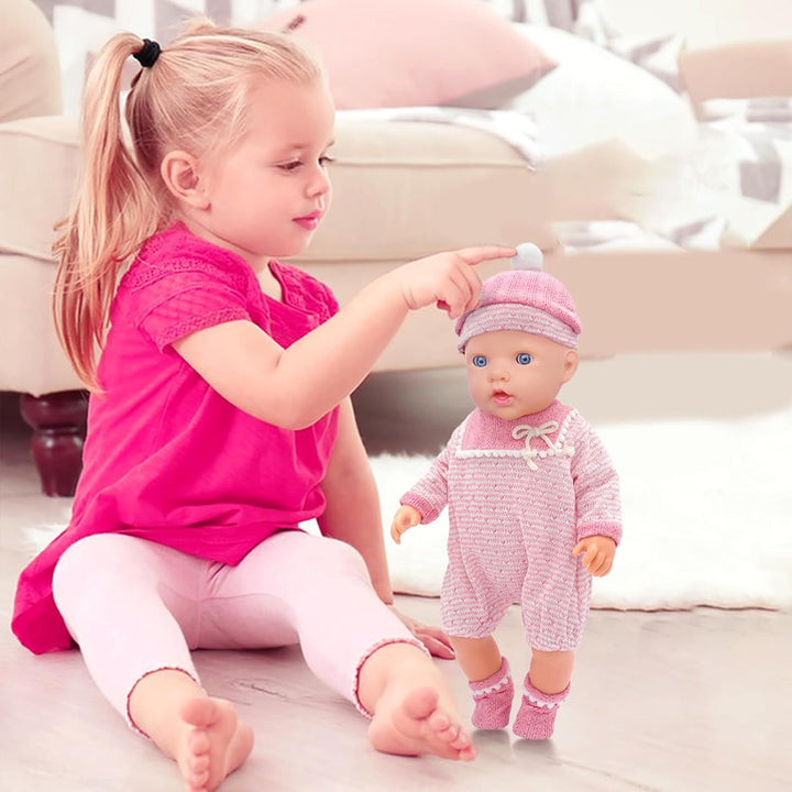3 Komplette Outfits Puppenkleidung Puppen Set für 35-45 cm und 14-18 Zoll Puppen Enthält Strampler,