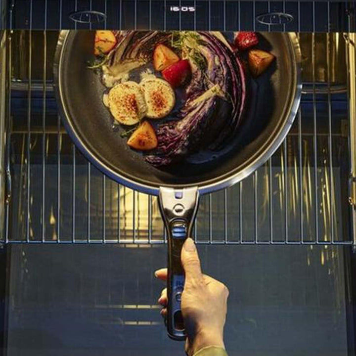 WMF Click&amp;Serve Bratpfanne Induktion 28 cm, ohne Edelstahlgriff, kratzfest, Cromargan Edelstahl besc