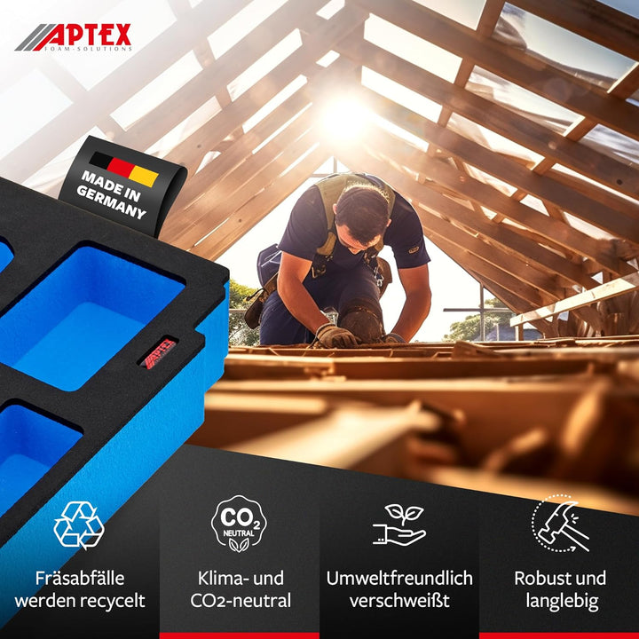 𝖠𝖯𝖳𝖤𝖷 Schaumeinlage passend für Makita Akku-Pendelhubstichsäge DJV 181 für MakPac Gr. 2-3