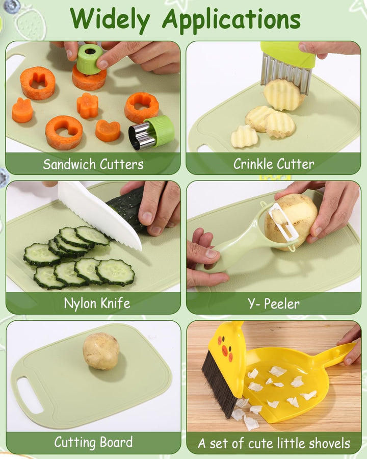 Montessori-Küchenmesser für Kinder ab 2 Jahren, 20 Stück, zum Schneiden und Kochen von Obst oder Gem