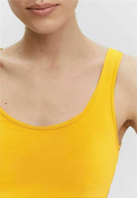 VERO MODA Damen VMMAXI My Soft Long Tank TOP GA S 3er Pack (Bumblebee, Cabaret, Caneel Bay), S 3er P