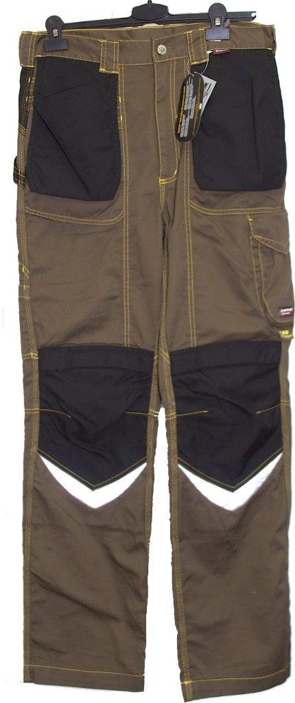 Cofra V064-0-03.Z46 Arbeitshose "Carpenter", schlamm grau / schwarz, Grösse 46 46 Mud / Black, 46 Mu