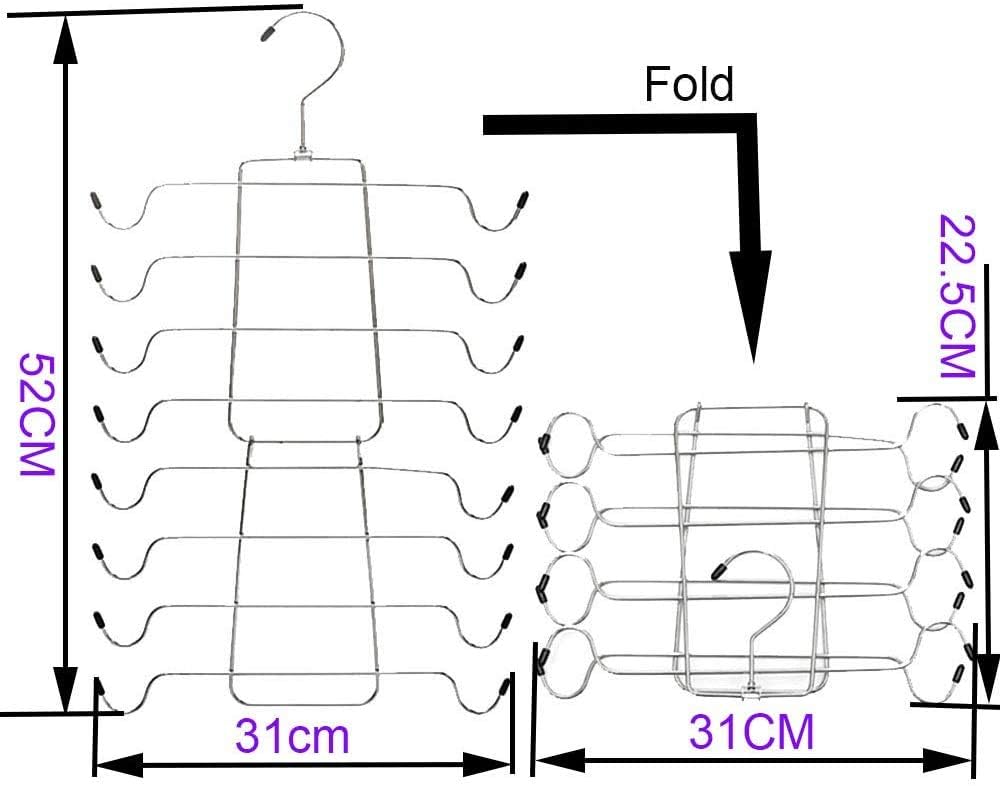 Folding Platzsparende Kleiderbügel Closet Organizer Edelstahl Kleiderbügel Kleiderschrank Aufbewahru