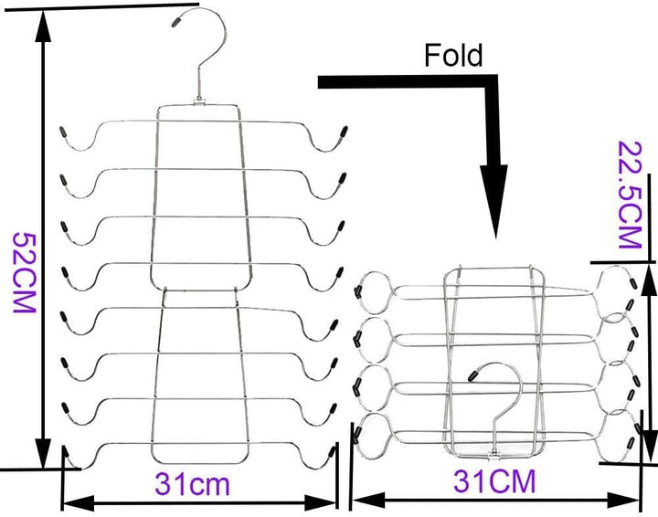 Folding Platzsparende Kleiderbügel Closet Organizer Edelstahl Kleiderbügel Kleiderschrank Aufbewahru