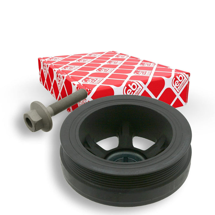 febi bilstein 33656 Riemenscheibe (entkoppelt) für Kurbelwelle, mit Schraube , 1 Stück