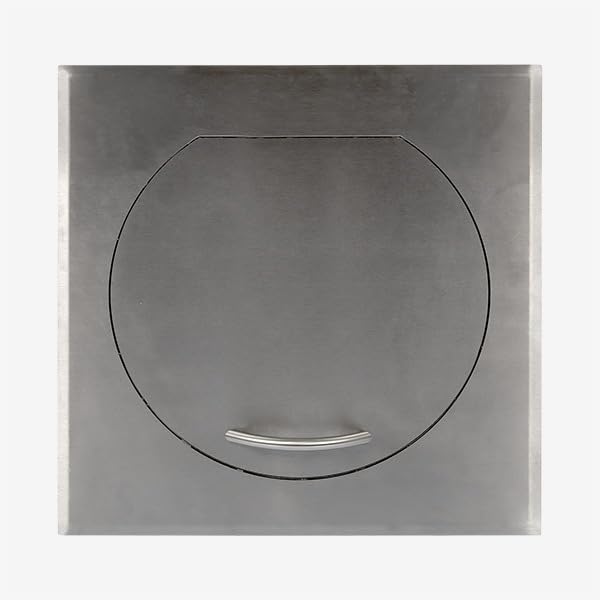 Wäscheschacht-Einwurftür Klappe Deckel STYLO SQUARE (Edelstahl) Ø 300 mm
