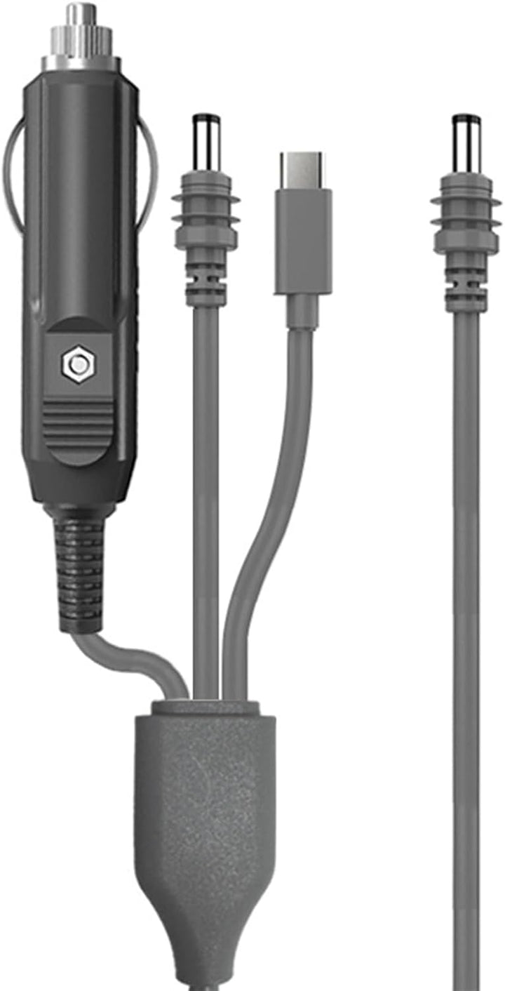 3 in 1 Autoladegerät mit USB C auf DC, 3M, 100W, Type C/D-C/Autoladegerät zu DC Ersatzkabel, Mehrere