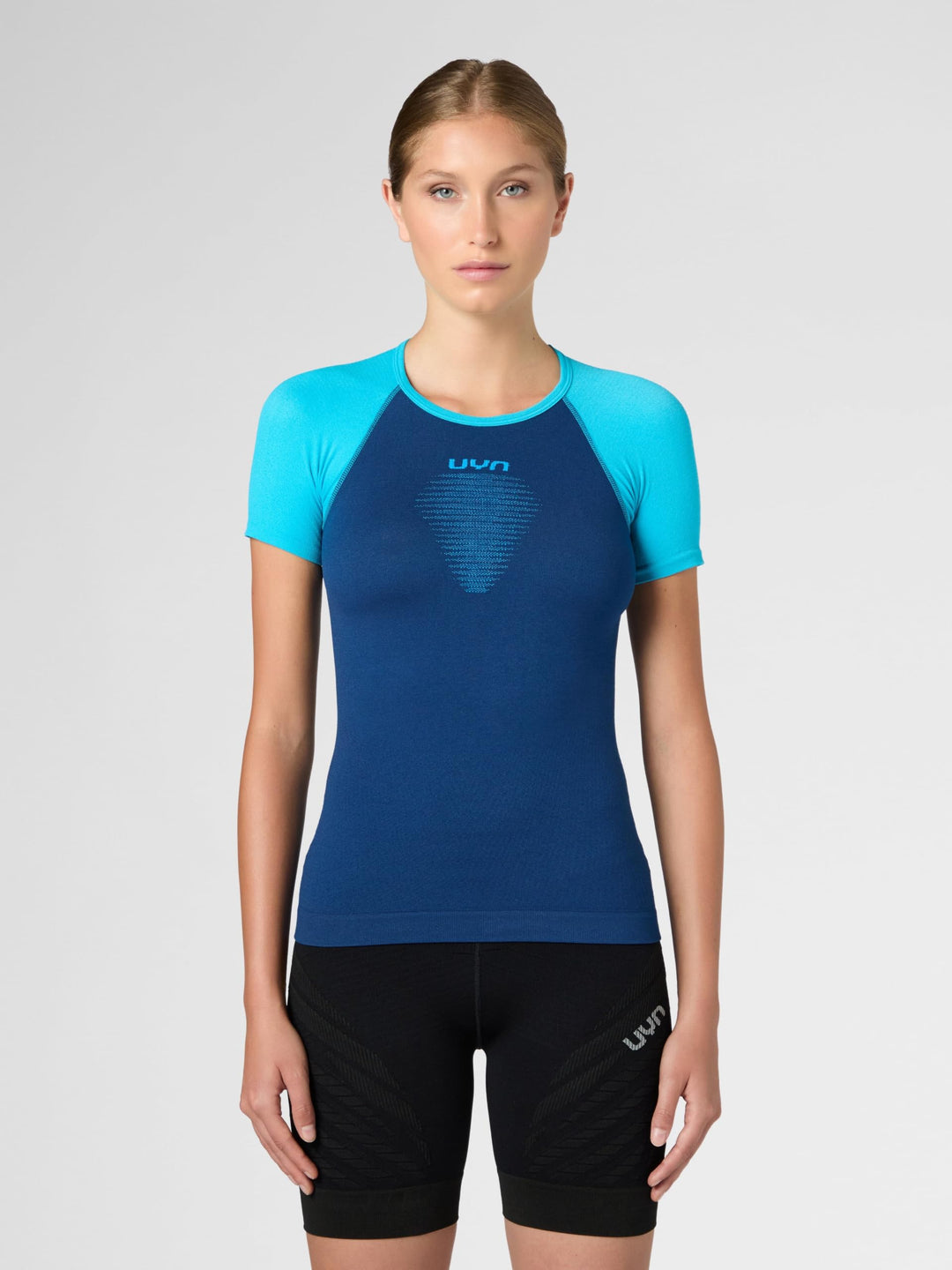 UYN Damen Running Tempo Run Ow Short_sl T-Shirt XS Hellblau, XS Hellblau