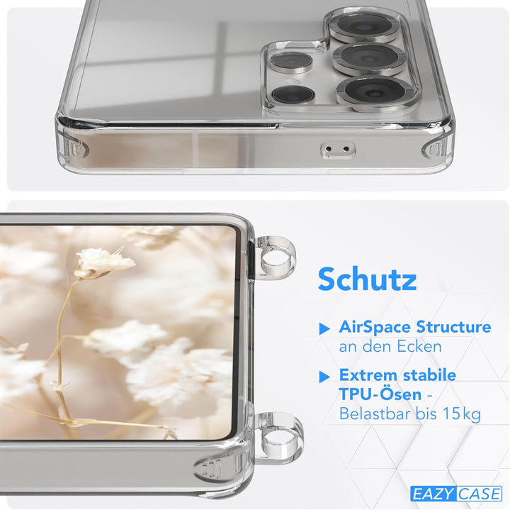 EAZY CASE Handykette - Verstellbares Taschenband kompatibel mit Galaxy S25 Ultra, Schulterriemen, Ha