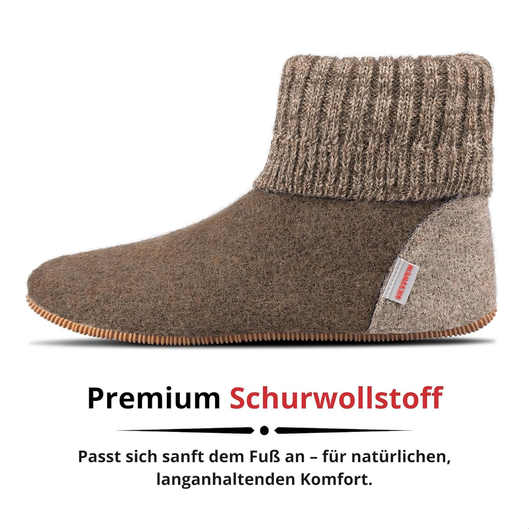 GIESSWEIN Unisex Wildpoldsried KidsHohe Hausschuhe 26 EU Taupe 262, 26 EU Taupe 262
