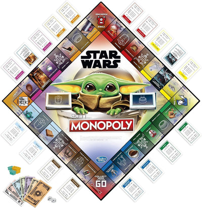 Monopoly: Star Wars The Child Edition Board Game for Families and Kids Ages 8 and Up, Featuring The