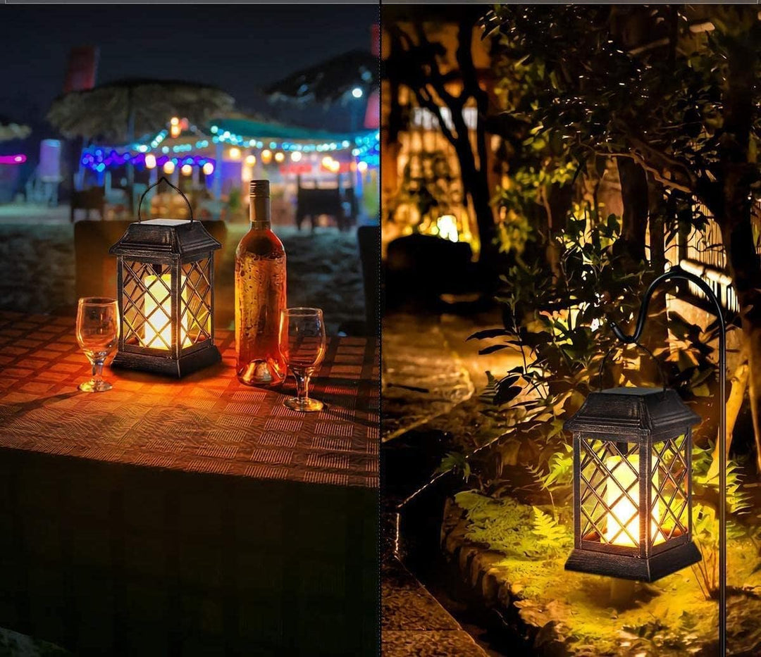 Solarbaby Solar Garten Lichter, Outdoor Laterne Flamme Solar Lichter Metall Hängende Laterne Outdoor