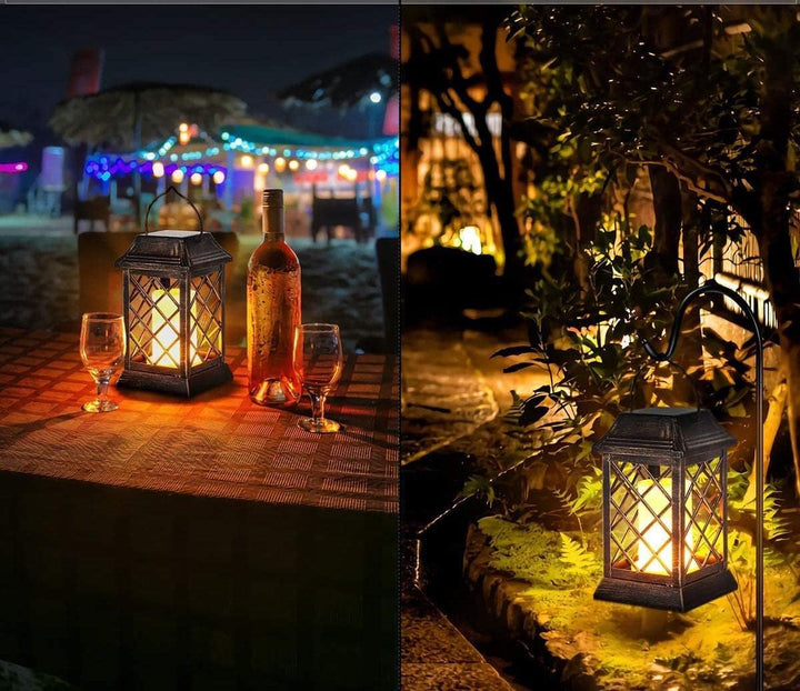 Solarbaby Solar Garten Lichter, Outdoor Laterne Flamme Solar Lichter Metall Hängende Laterne Outdoor