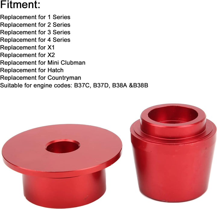 Tbest 2er Set Front Kurbelwellenabdeckungs-Ausrichtwerkzeug Stahl Rot 2357900 Ersatz für 2er Serie