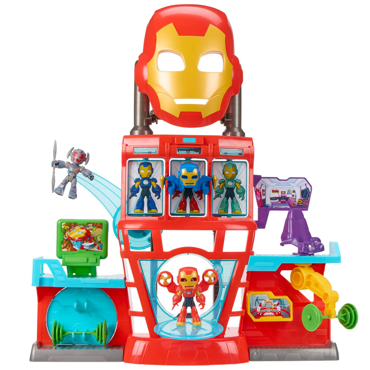 Marvel Iron Man and his Awesome Friends elektronisches Iron Quartier Spielset für Jungen und Mädchen
