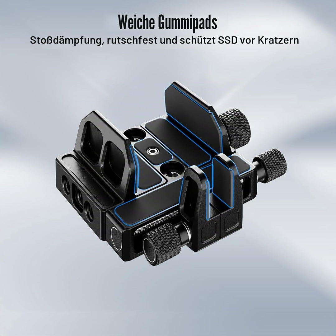 SIRUI Montagehalterung SSD Mount Bracket, Universeller SSD-Halter mit Kaltverschluss und USB-C-Kabel