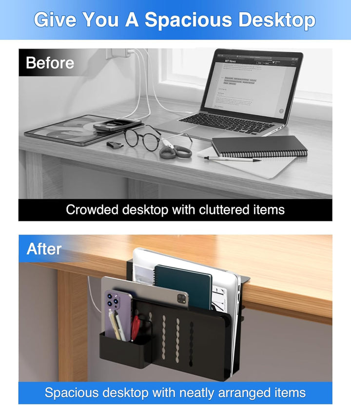 Schreibtisch Seitenaufbewahrung, Doppelschichtiger Desk Side Storage Mit Magnetischer Stifthalter Ke