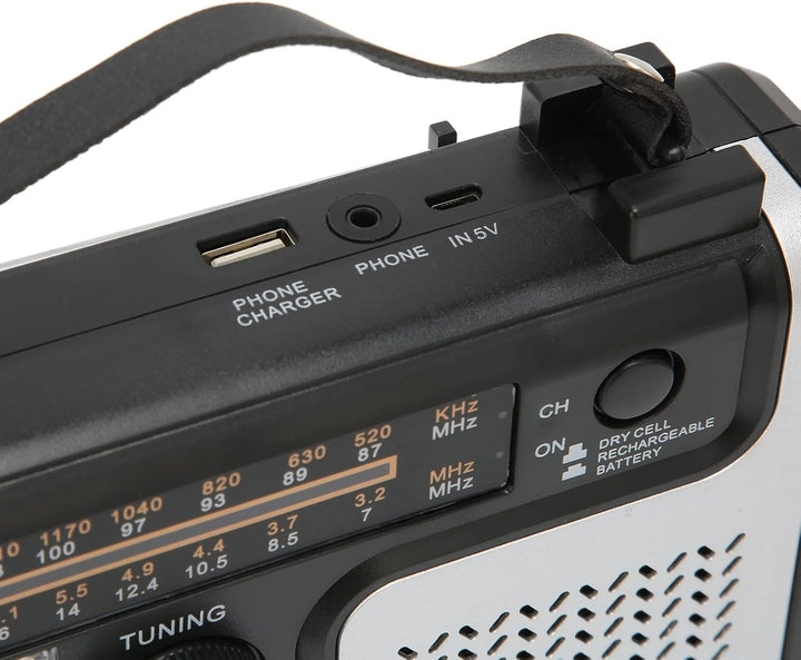 Tragbares LED-Handkurbelradio AM FM SW Solardynamo-Notfallradio für Den Aussenbereich mit Tragbarer