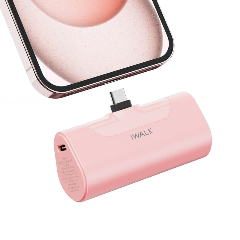 iWALK Mini Powerbank 4500mAh, USB-C 20W Tragbares Ladegerät Quick Charge, Externer Akku für Tasche/R