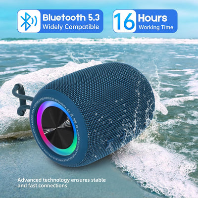 SENXINGYAN 20W Bluetooth Lautsprecher – Tragbare Musikbox mit 360° Stereo-Sound, LED-Lichtshow, IPX6