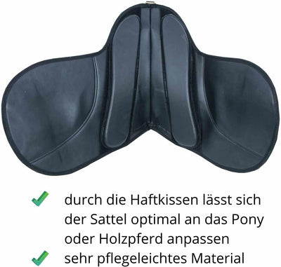 AMKA Reitkissen Shetty Sattel Gr. Shetty 4teilig anpassbar Sattel für Kinder komplett mit Riemen, St