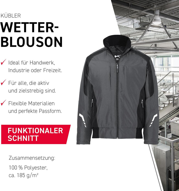 KÜBLER Workwear Unisex Jacket Jacket Classiq Organiq Size 50 in anthracite (pack of 1) S Anthrazit /